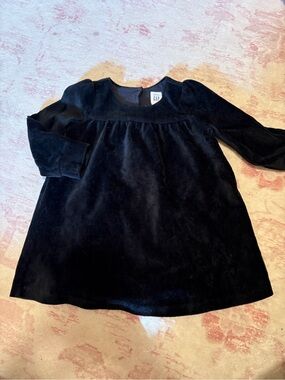 Baby GAP Black Corduroy Long-Sleeve Girls Dress